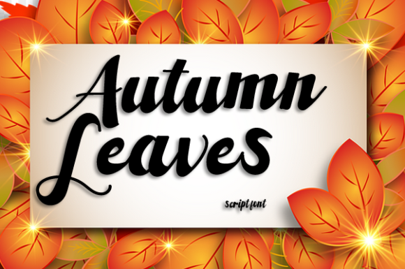 Autumn Leaves Font for a Cozy Editorial Design