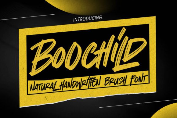 Boochild: A Natural Handwritten Brush Font for Creative Projects