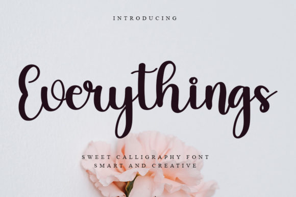 Everythings: A Delicate Script Font for Handmade Creations