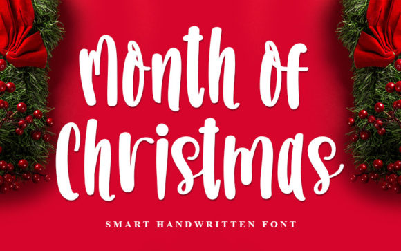 Month of Christmas Font for a Festive Web Design