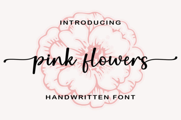 Pink Flowers Font for Web Design Projects