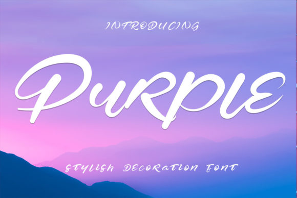 Purple: A Playful Script Font for Creative Branding
