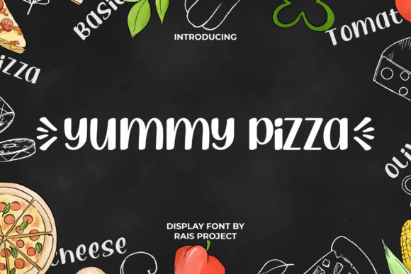 Yummy Pizza: A Script Font for Effortless Editorial Design